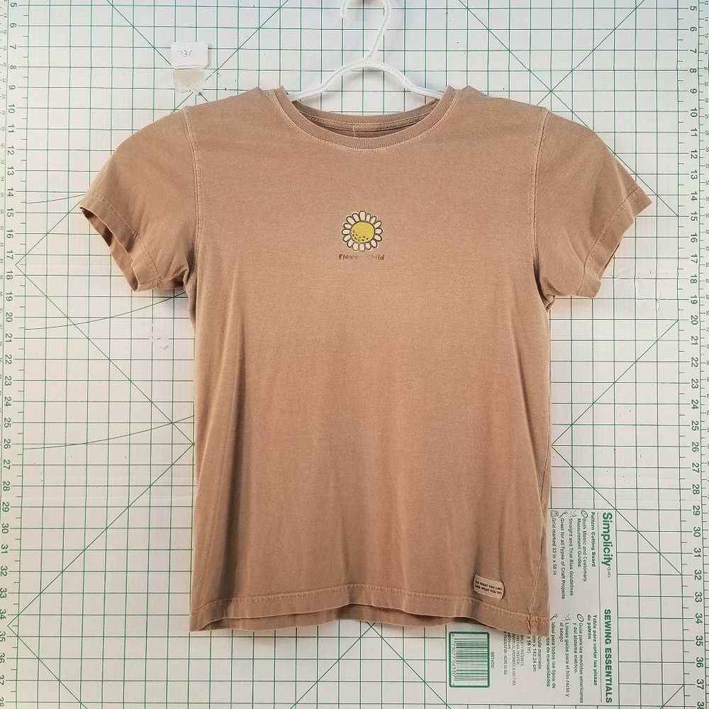 Life is Good Tan Graphic Tee Medium